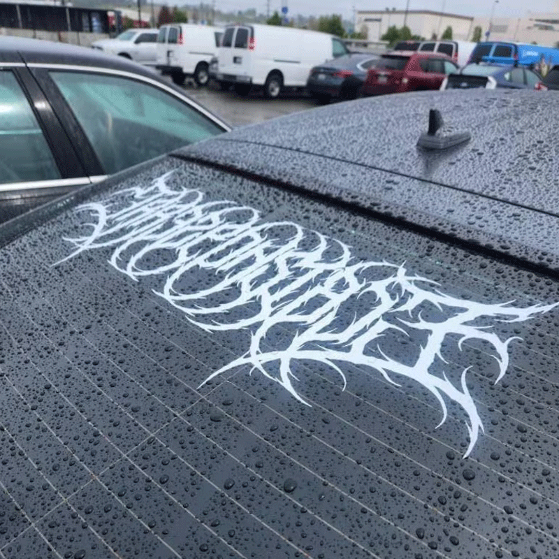Car Accessories Banner - Dark Metal Style Car Stickers Decoration