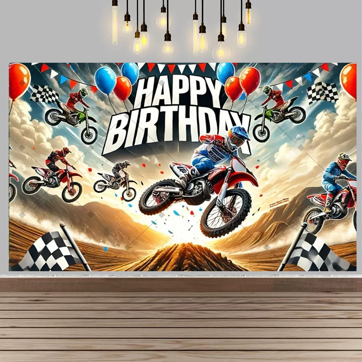 Motocross Dirt Bike Party Back - огляд і ціна Car Accessories Banner