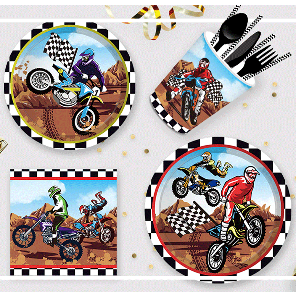 Motorcycle Theme Happy Birthda - огляд і ціна Car Accessories Banner