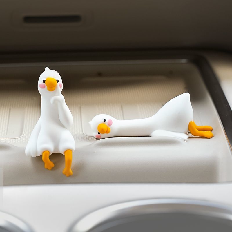 Cute Cartoon White Duck Car Di - огляд і ціна Car Accessories Interior