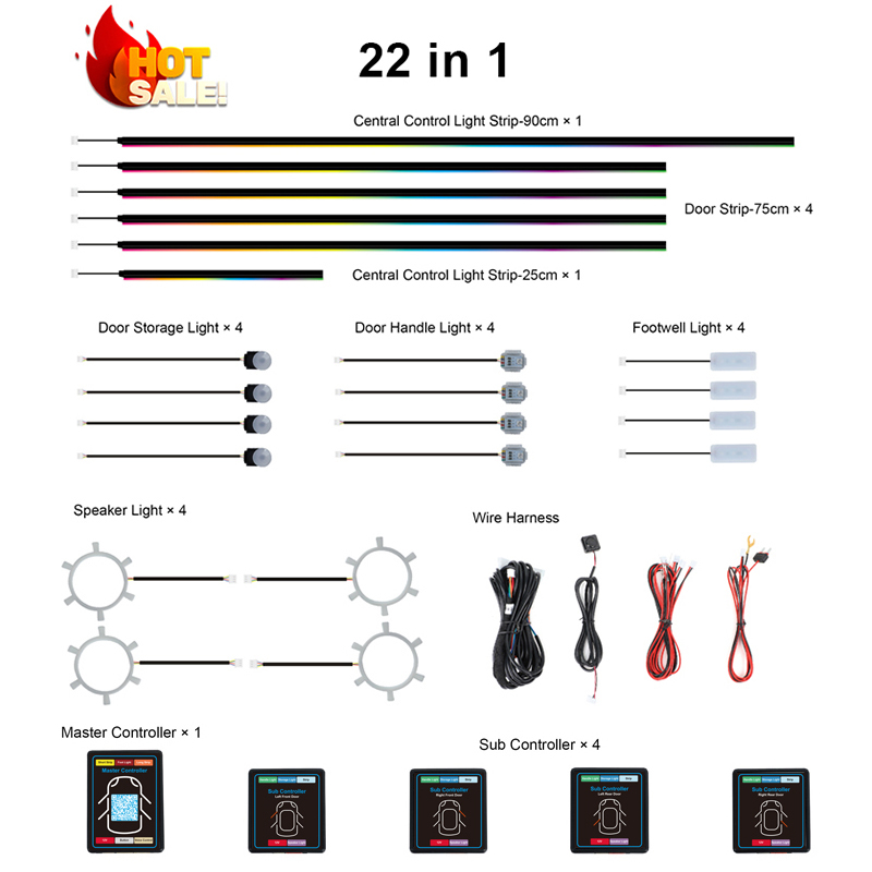 22 in 1 Dream Color RGB Dynami - огляд і ціна Led Interior Ambient Light