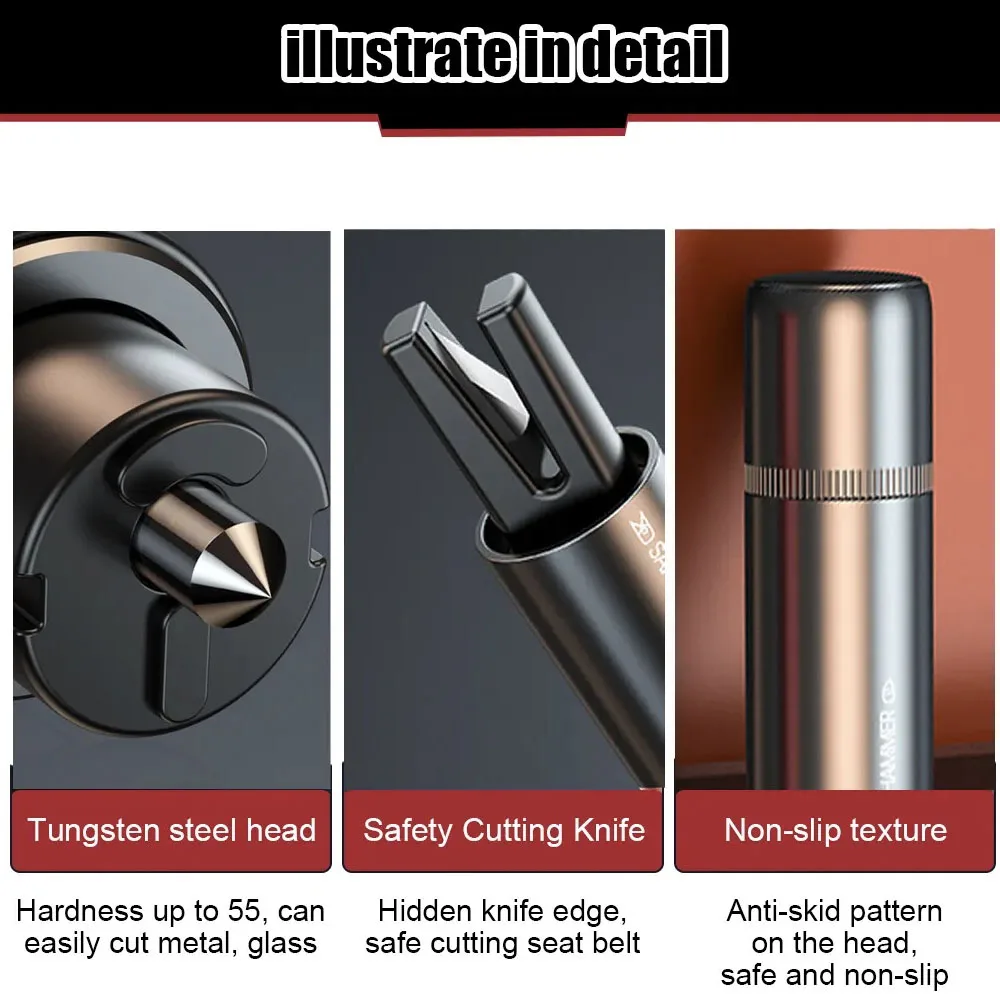 2 in 1 Car Safety Hammer Emerg - огляд і ціна Car Emergency Tool Kit