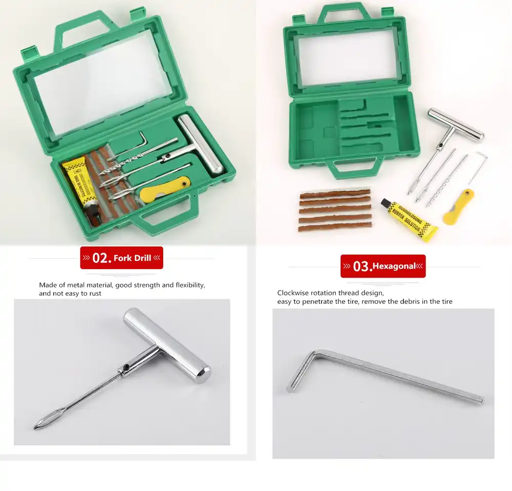 Car Tire Repair Tool Set With  - огляд і ціна Car Emergency Tool Kit