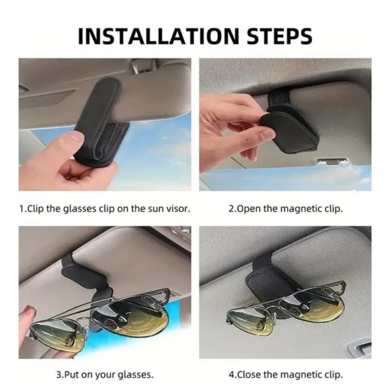 Car Sun Visor Glasses Case Hol - огляд і ціна Car Accessories Parts