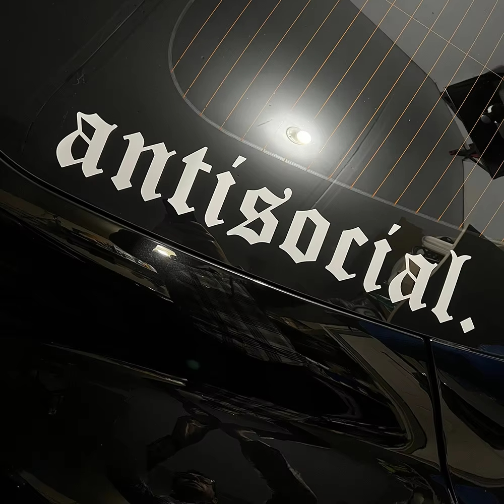 1pc Antisocial Car Sticker Win - огляд і ціна Car Accessories Banner