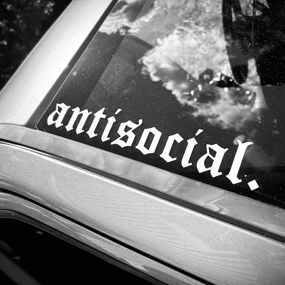1pc Antisocial Car Sticker Win - огляд і ціна Car Accessories Banner